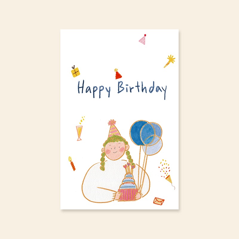 [캘리엠] 카드/K3001 - HAPPY BIRTHDAY